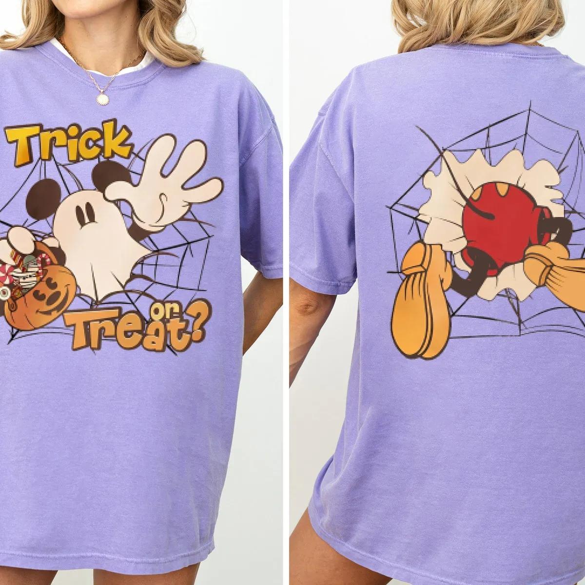 Disney Halloween Mickey Ghost Trick Or Treat Shirt 3