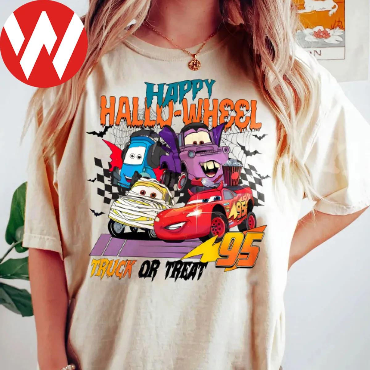 Disney Halloween Pixar Cars Happy Hallo Wheel Shirt 1