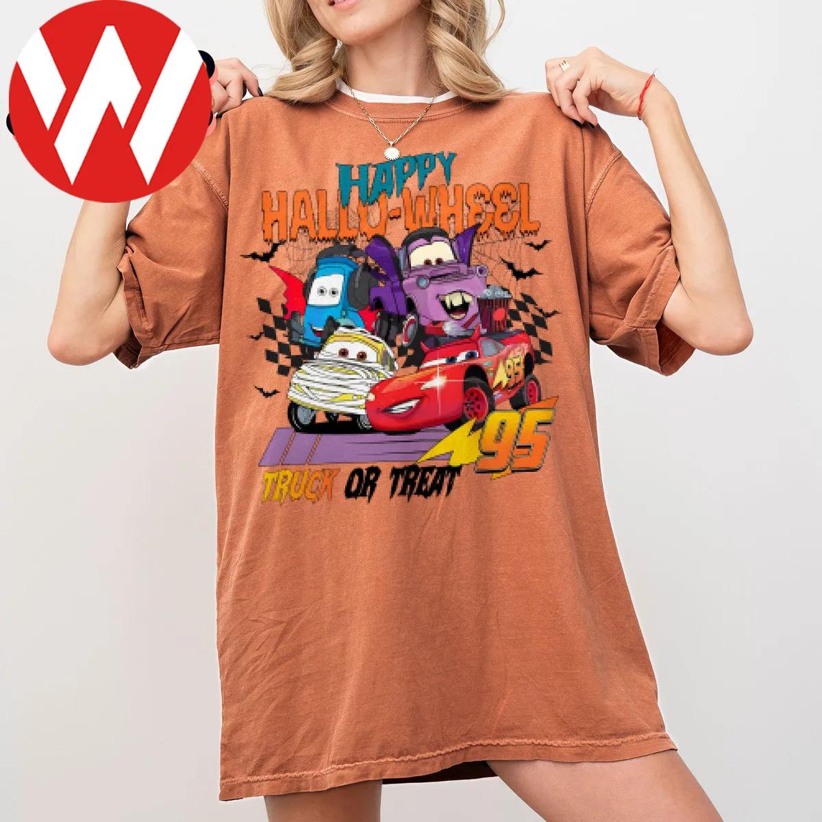 Disney Halloween Pixar Cars Happy Hallo Wheel Shirt 2