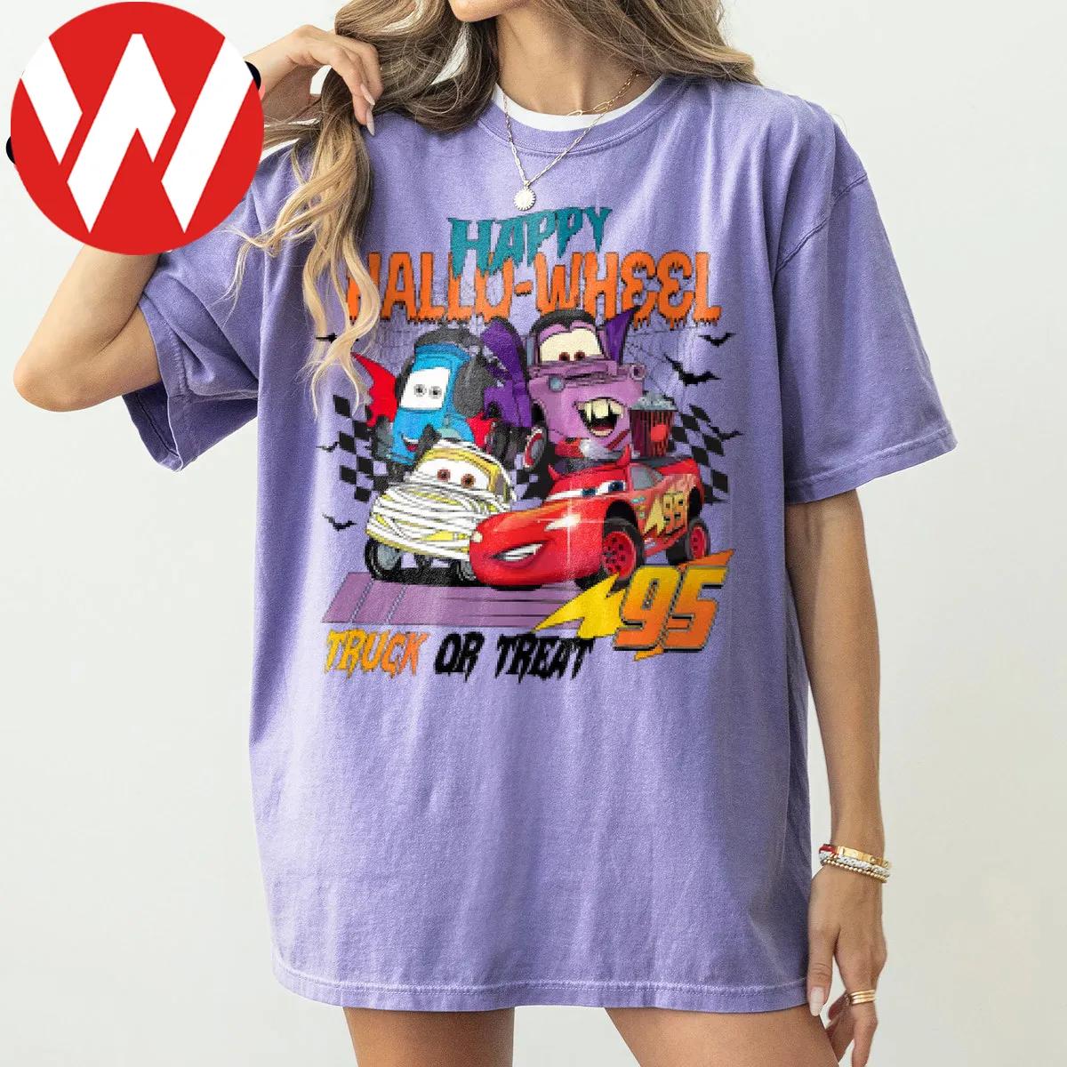 Disney Halloween Pixar Cars Happy Hallo Wheel Shirt 3