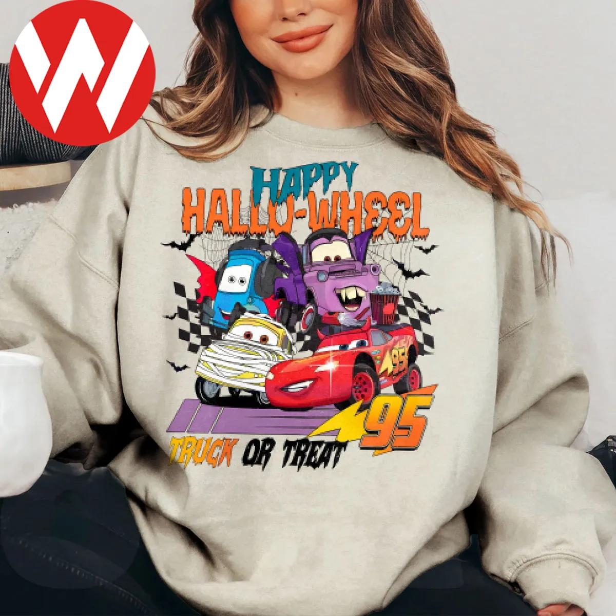 Disney Halloween Pixar Cars Happy Hallo Wheel Shirt 4