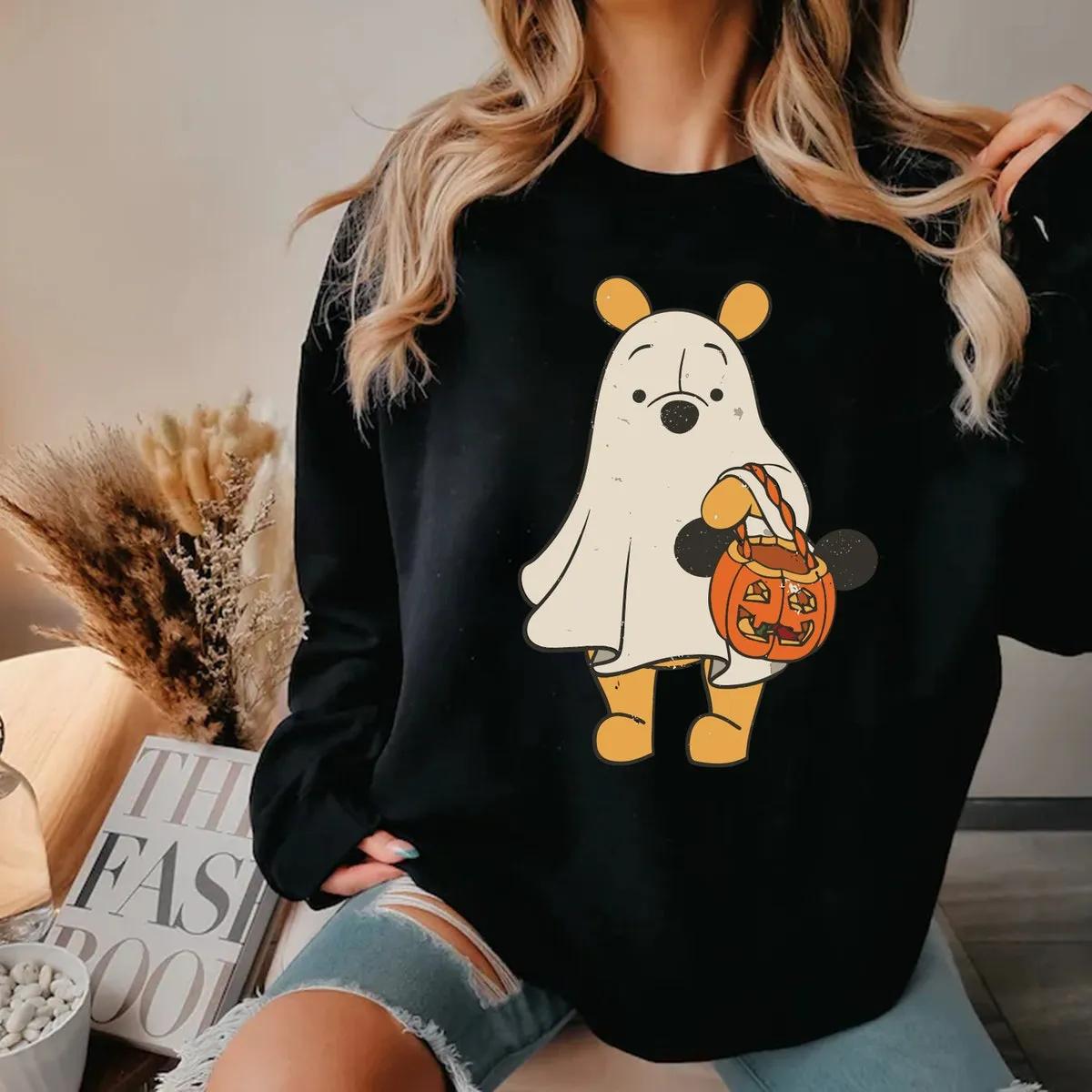 Disney Halloween Pooh Bear Ghost Shirt 1