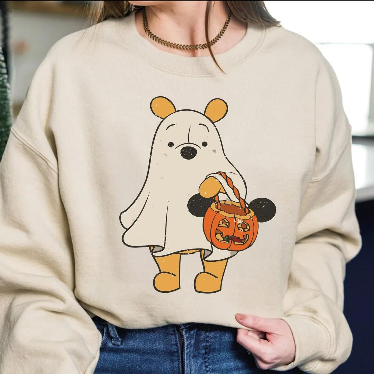 Disney Halloween Pooh Bear Ghost Shirt 3