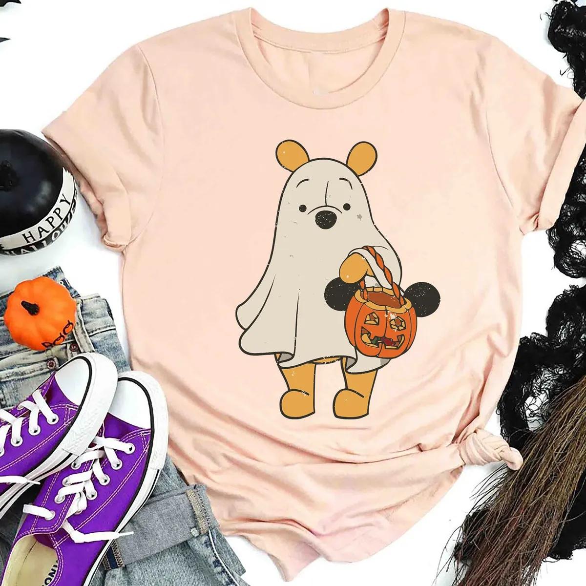 Disney Halloween Pooh Bear Ghost Shirt 4