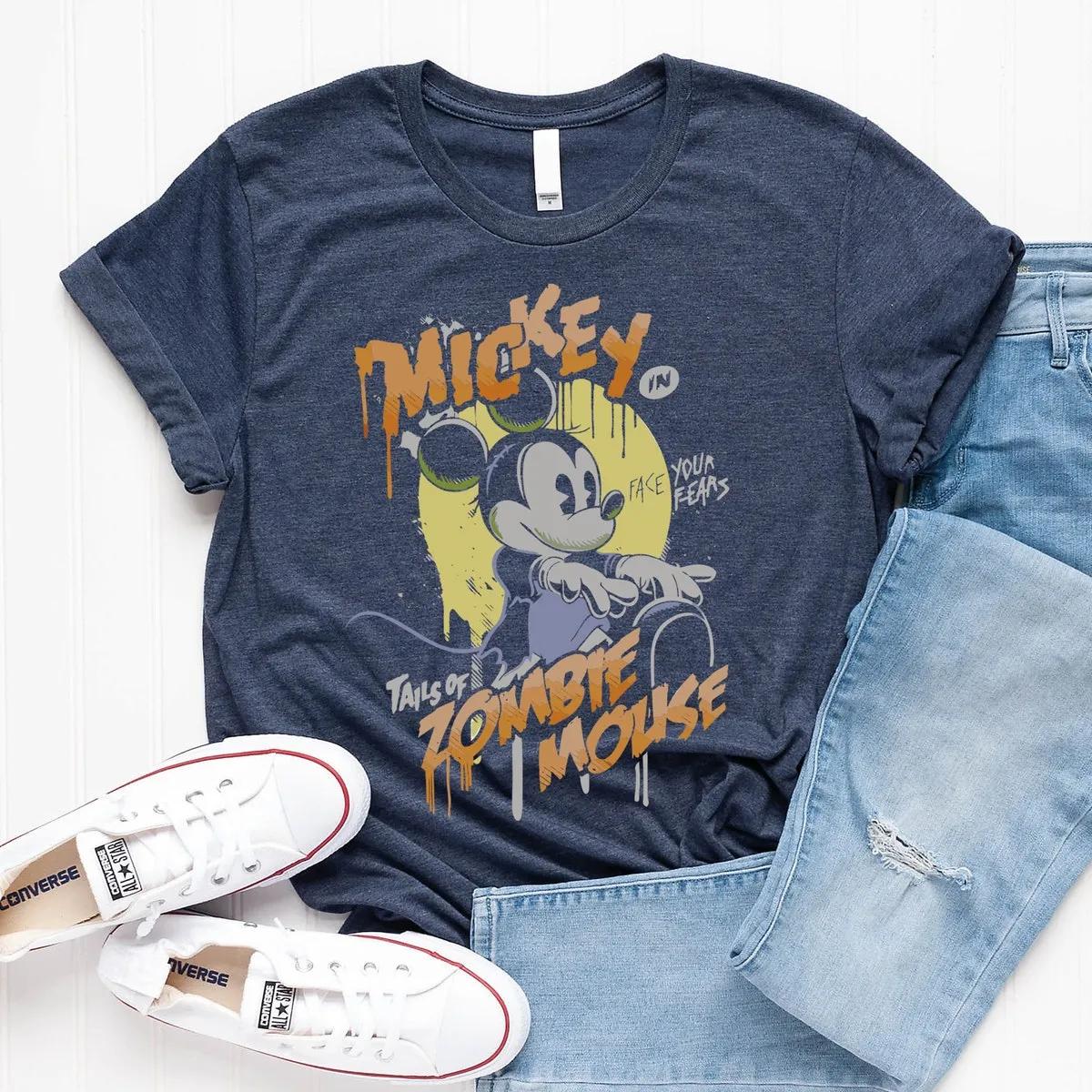 Disney Halloween Shirt Mickey Zombie Mouse Tee 4 1