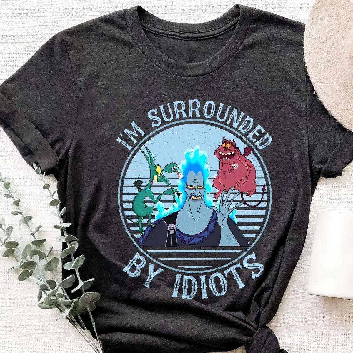 Disney Hercules Hades Pain Panic Shirt I Am Surrounded By Idiots Tee 3 1