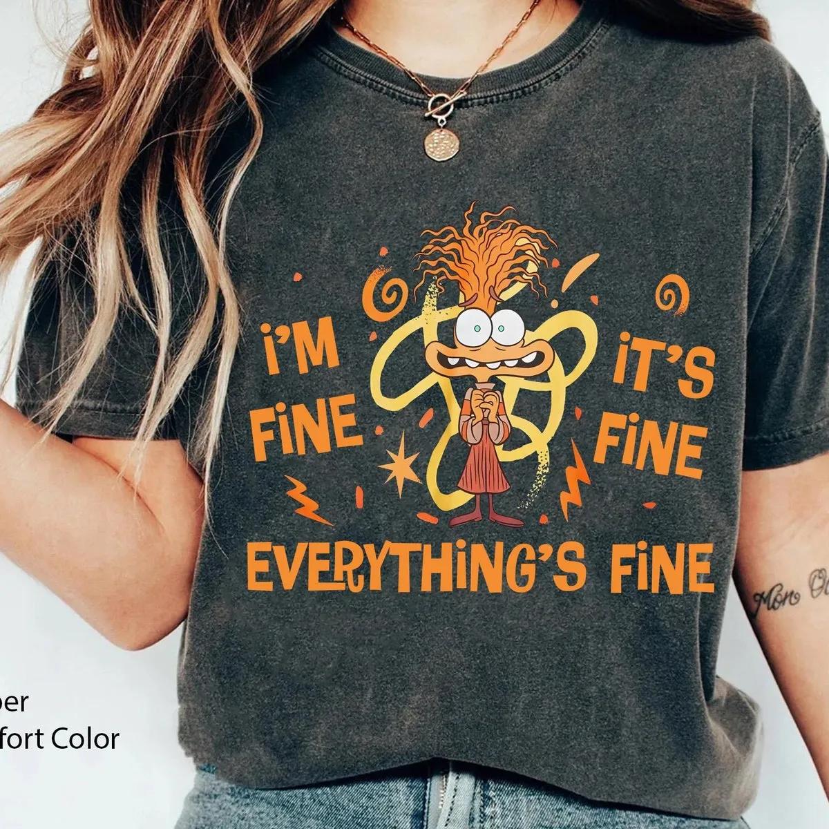 Disney Inside Out 2 Anxiety Im Fine Its Fine Everythings Fine Shirt 3 3