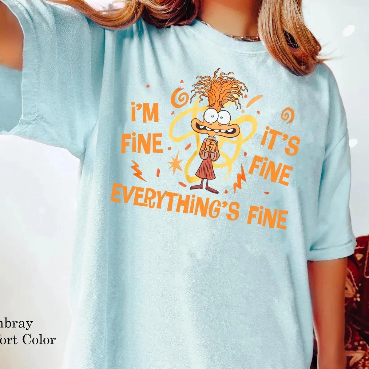 Disney Inside Out 2 Anxiety Im Fine Its Fine Everythings Fine Shirt 6 3