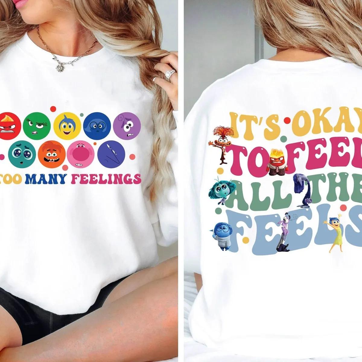 Disney ItS Okay To Feel All The Feels Shirt Mental Health Tee 1