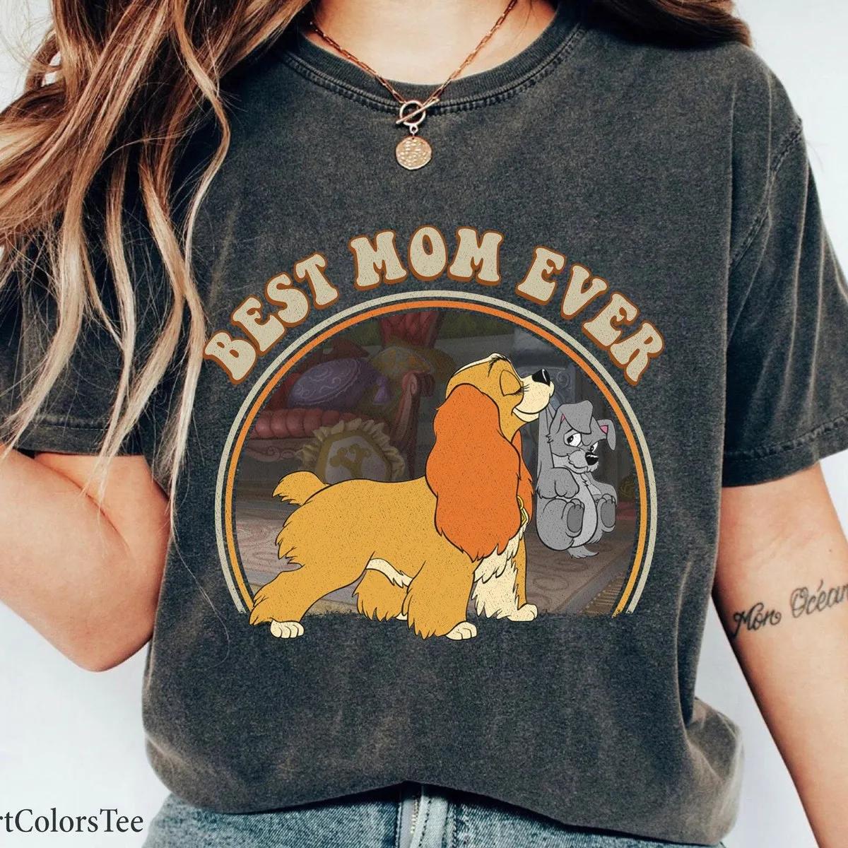 Disney Lady And The Tramp Best Mom Ever Shirt 4 3