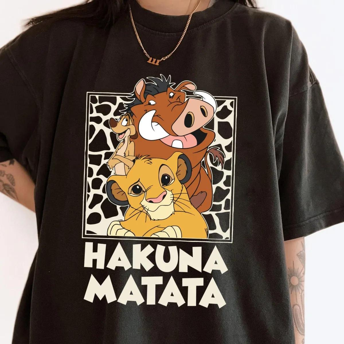 Disney Leopard Simba Timon Pumbaa Hakuna Matata Shirt 1 3