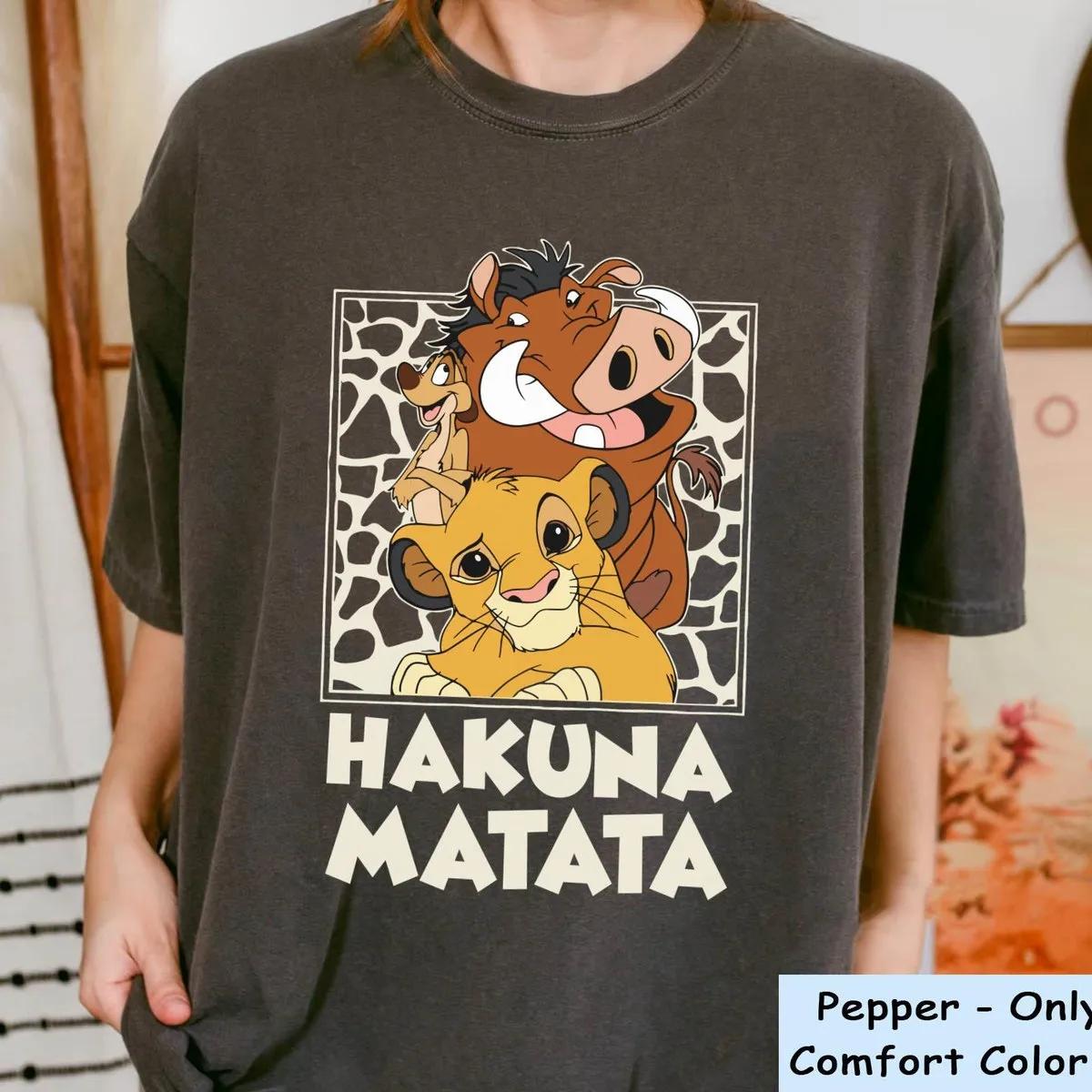 Disney Leopard Simba Timon Pumbaa Hakuna Matata Shirt 3 3