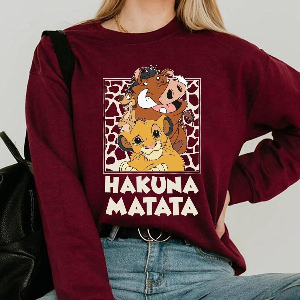 Disney Leopard Simba Timon Pumbaa Hakuna Matata Shirt 4 3