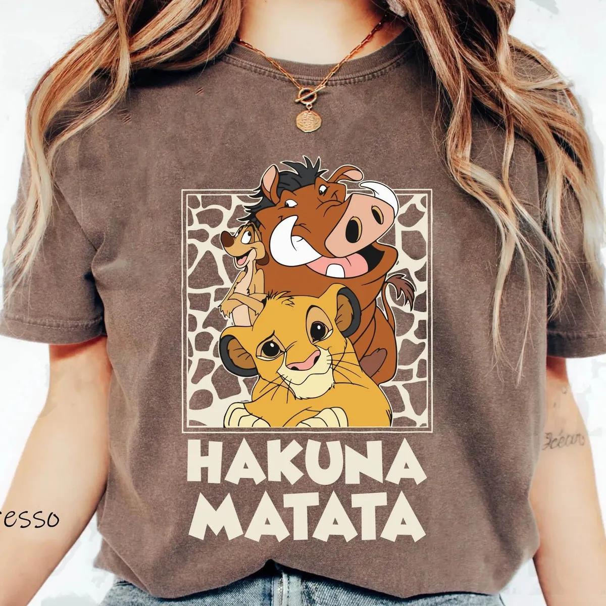 Disney Leopard Simba Timon Pumbaa Hakuna Matata Shirt 5 3