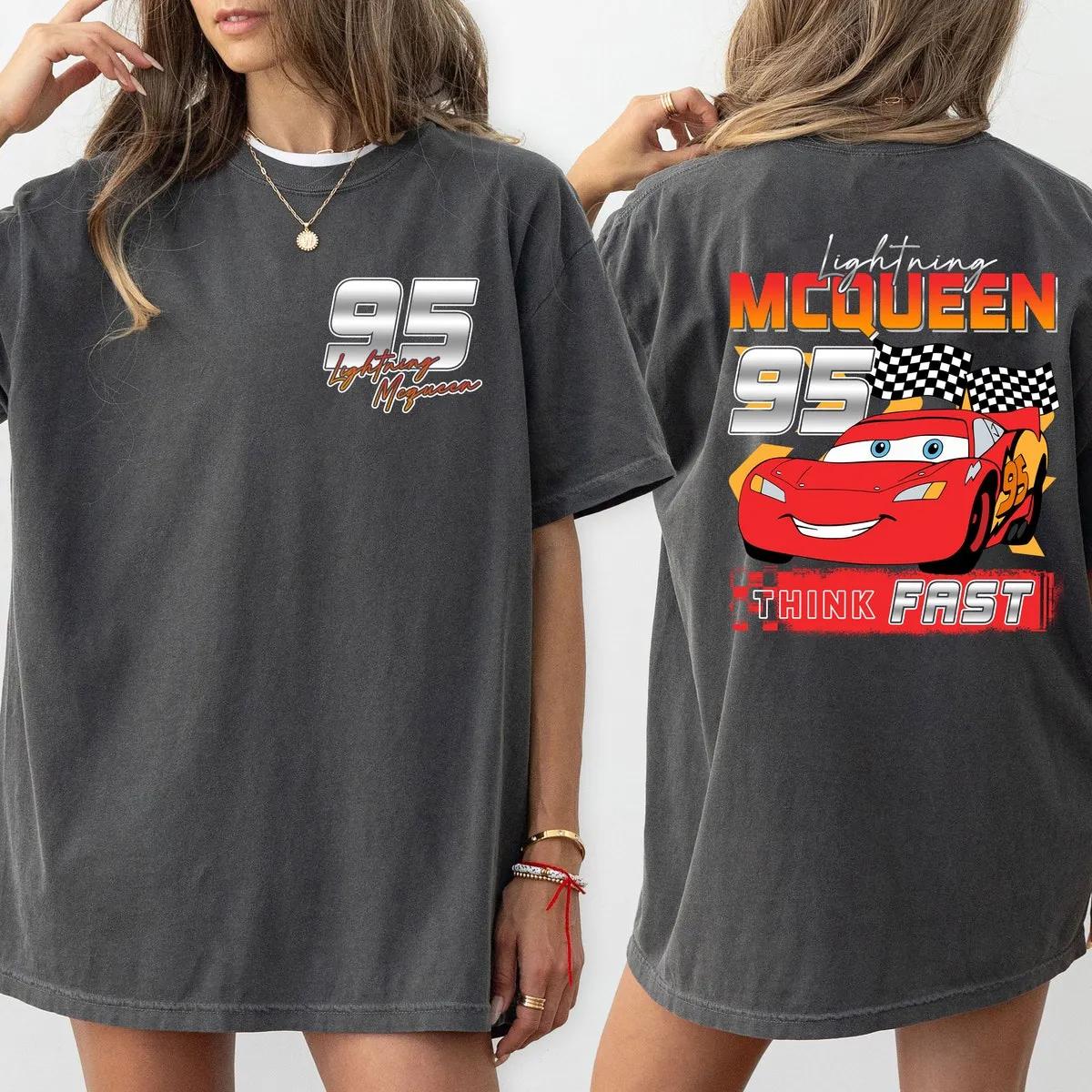 Disney Lightning McQueen 95 Think Fast Shirt 2 3