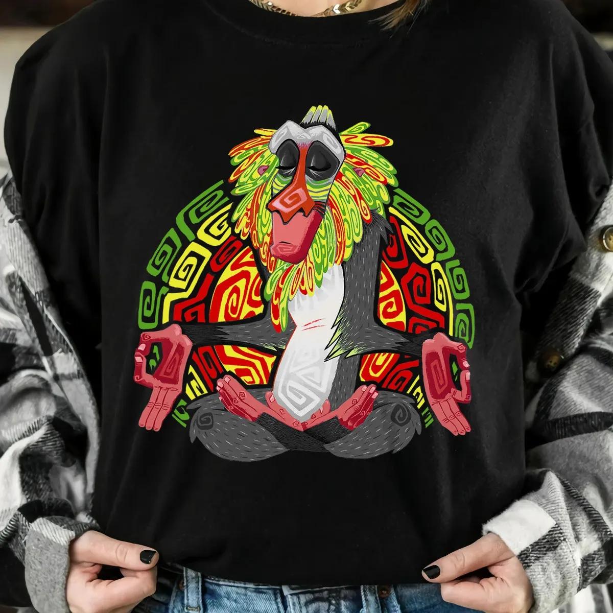 Disney Lion King Rafiki Geometric Rainbow Graphic Shirt 2