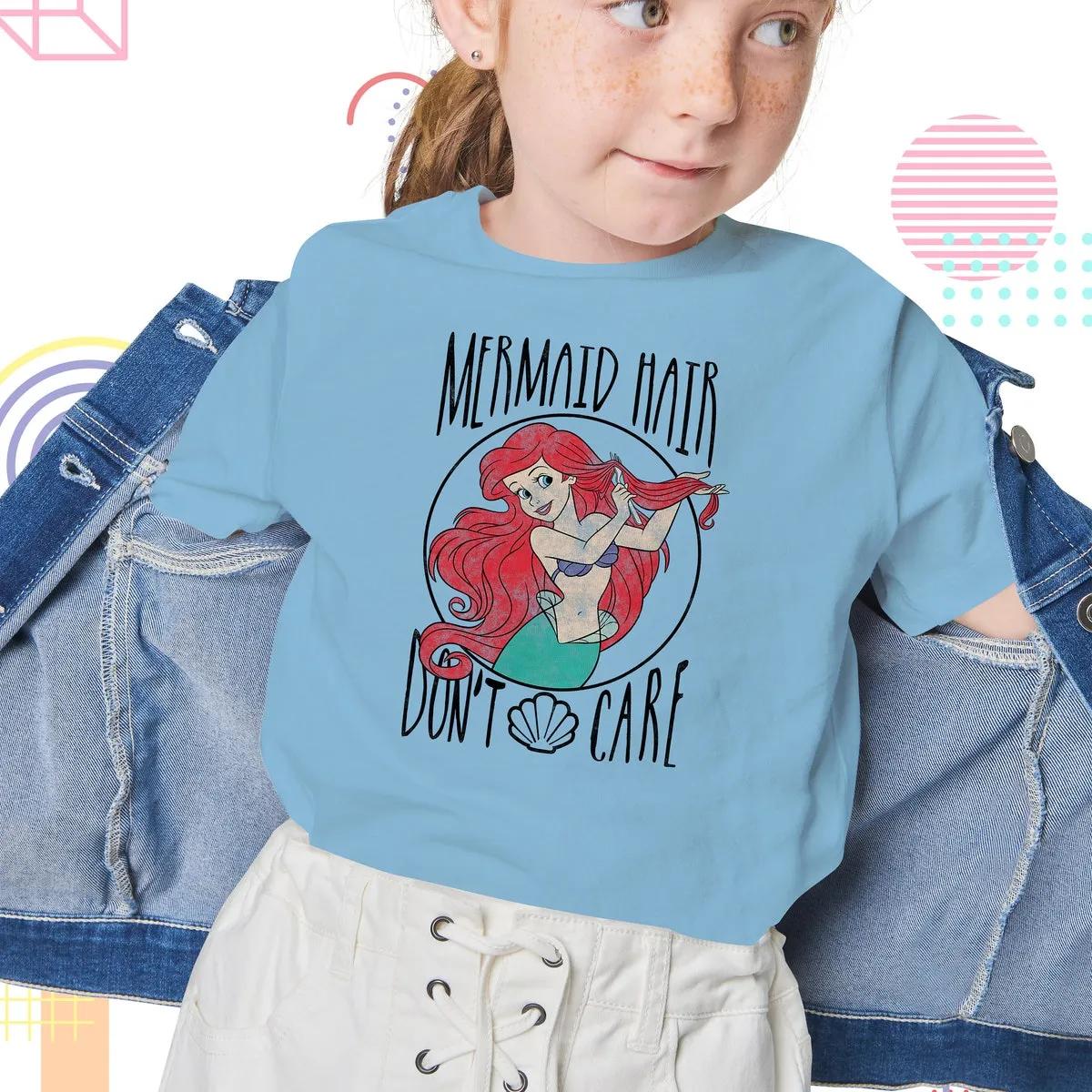 Disney Little Mermaid Ariel Mermaid Hair Dont Care Shirt 4