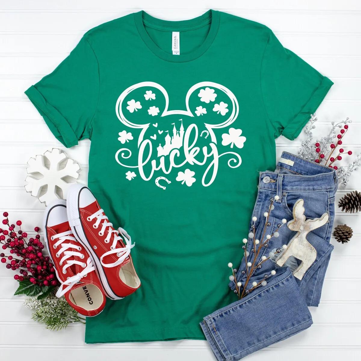 Disney Lucky Mickey Patricks Day Shirt 3 3