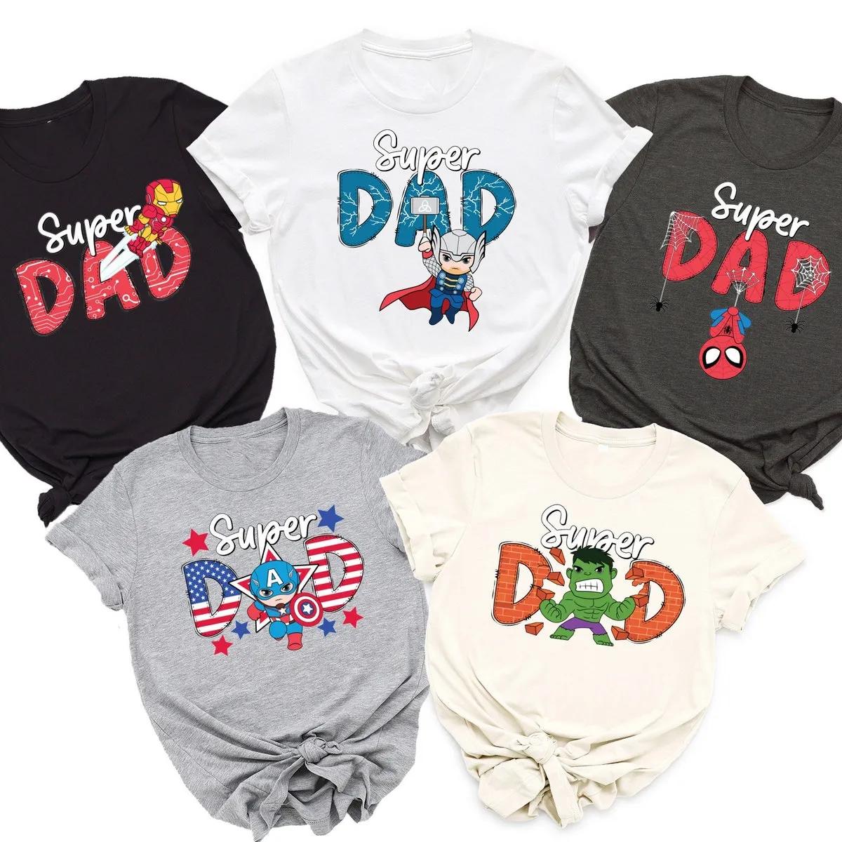 Disney Marvel Super Dad Shirt Avengers Dada Tee 1 3