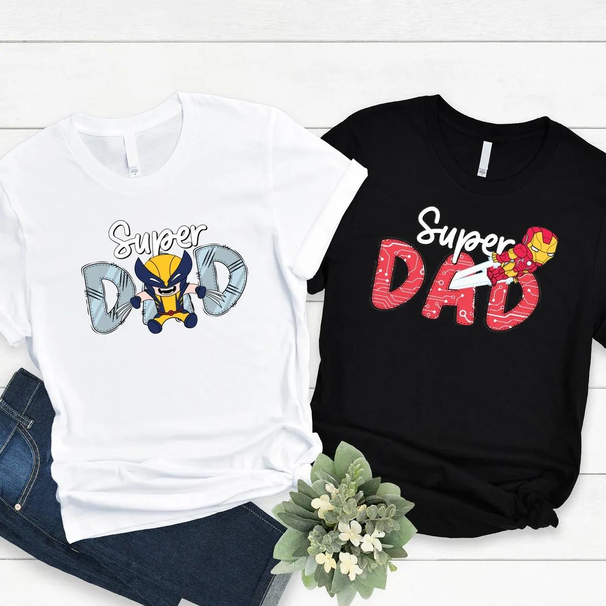 Disney Marvel Super Dad Shirt Avengers Dada Tee 3 3