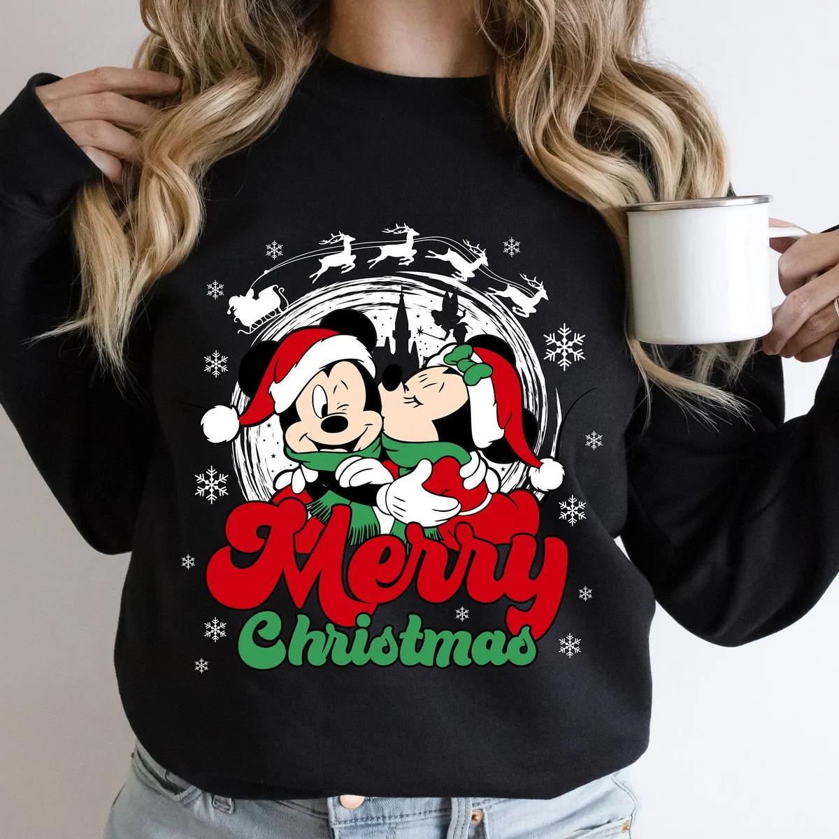 Disney Mickey Minnie Christmas Shirt Christmas Family Tee 1 1