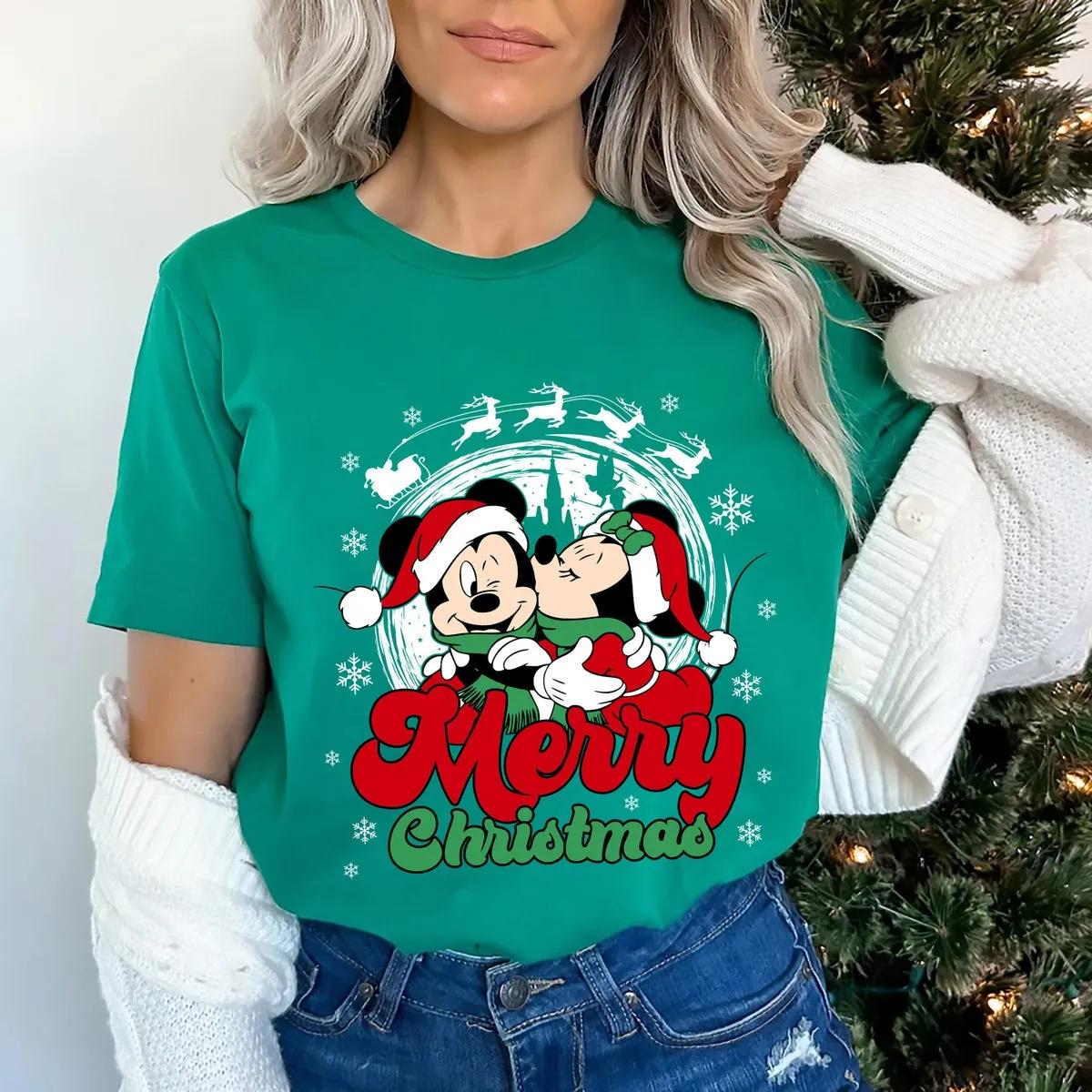 Disney Mickey Minnie Christmas Shirt Christmas Family Tee 2 1