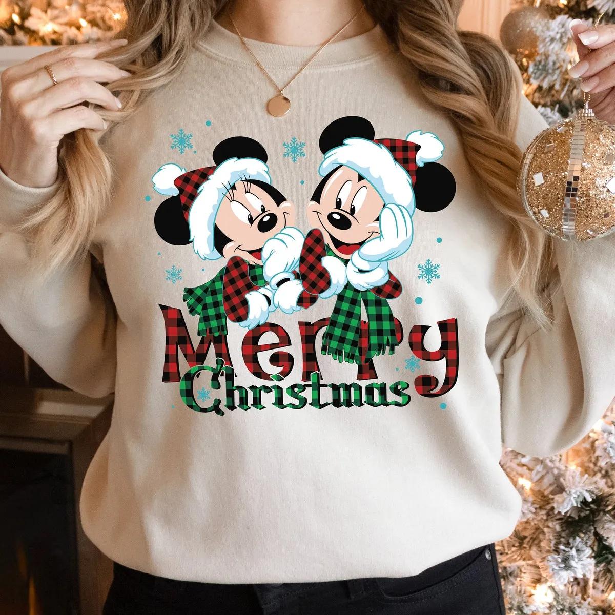 Disney Mickey Minnie Christmas Shirt 1 1 1