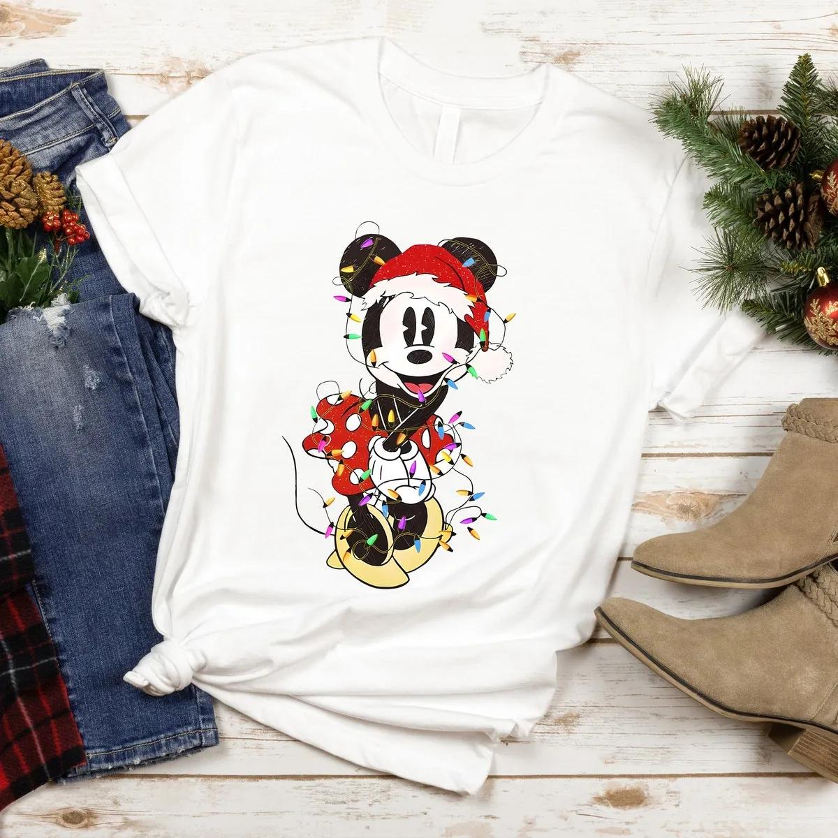 Disney Mickey Minnie Christmas Shirt 2 4