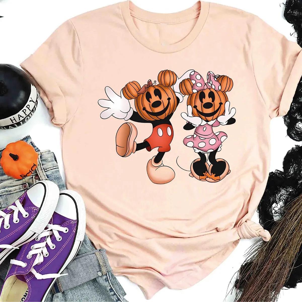 Disney Mickey Minnie Pumpkin Halloween Shirt 1