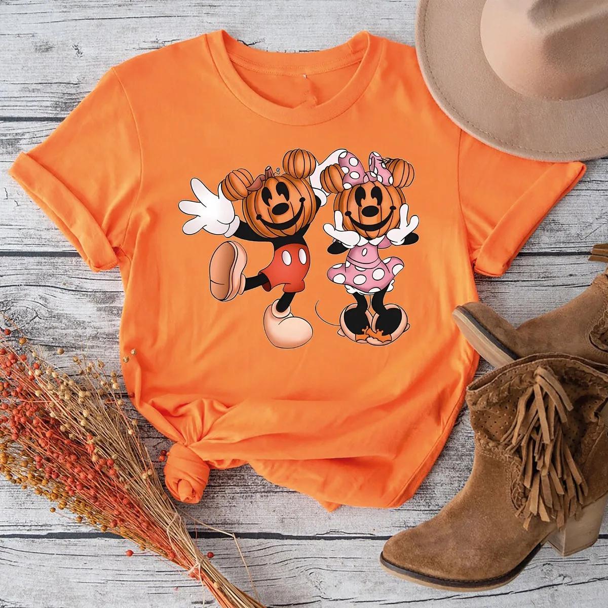 Disney Mickey Minnie Pumpkin Halloween Shirt 4