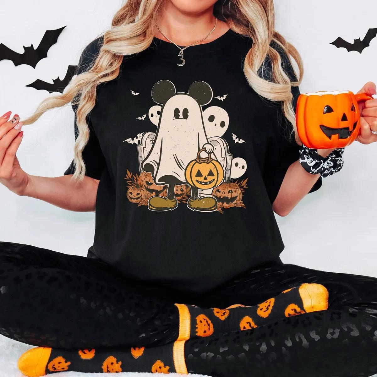 Disney Mickey Mouse Ghost Halloween Shirt 1