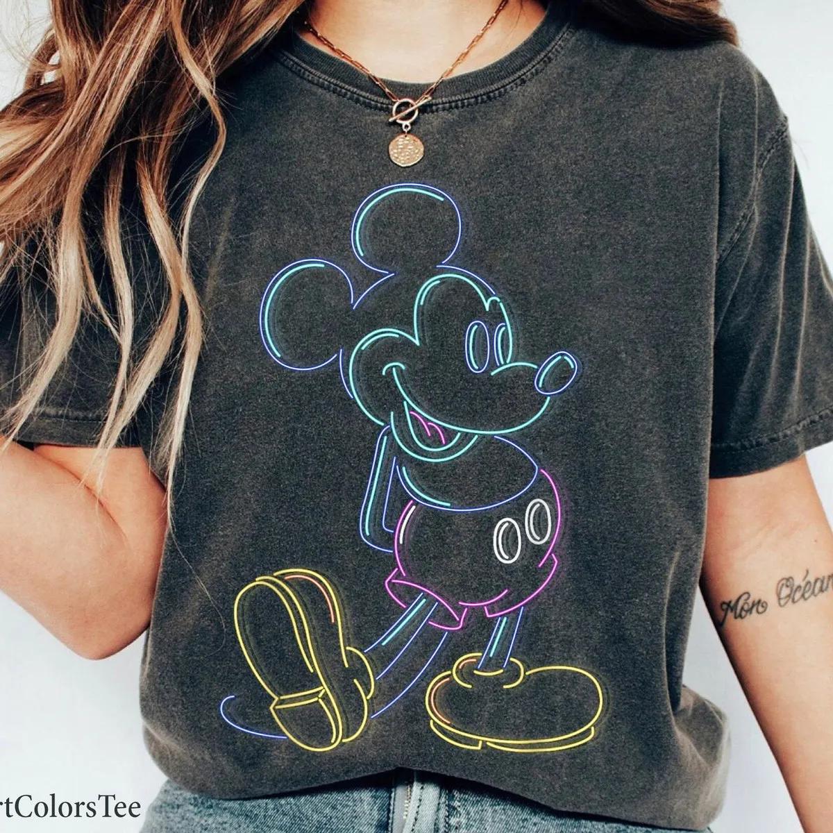 Disney Mickey Mouse Neon Line Shirt 3 3