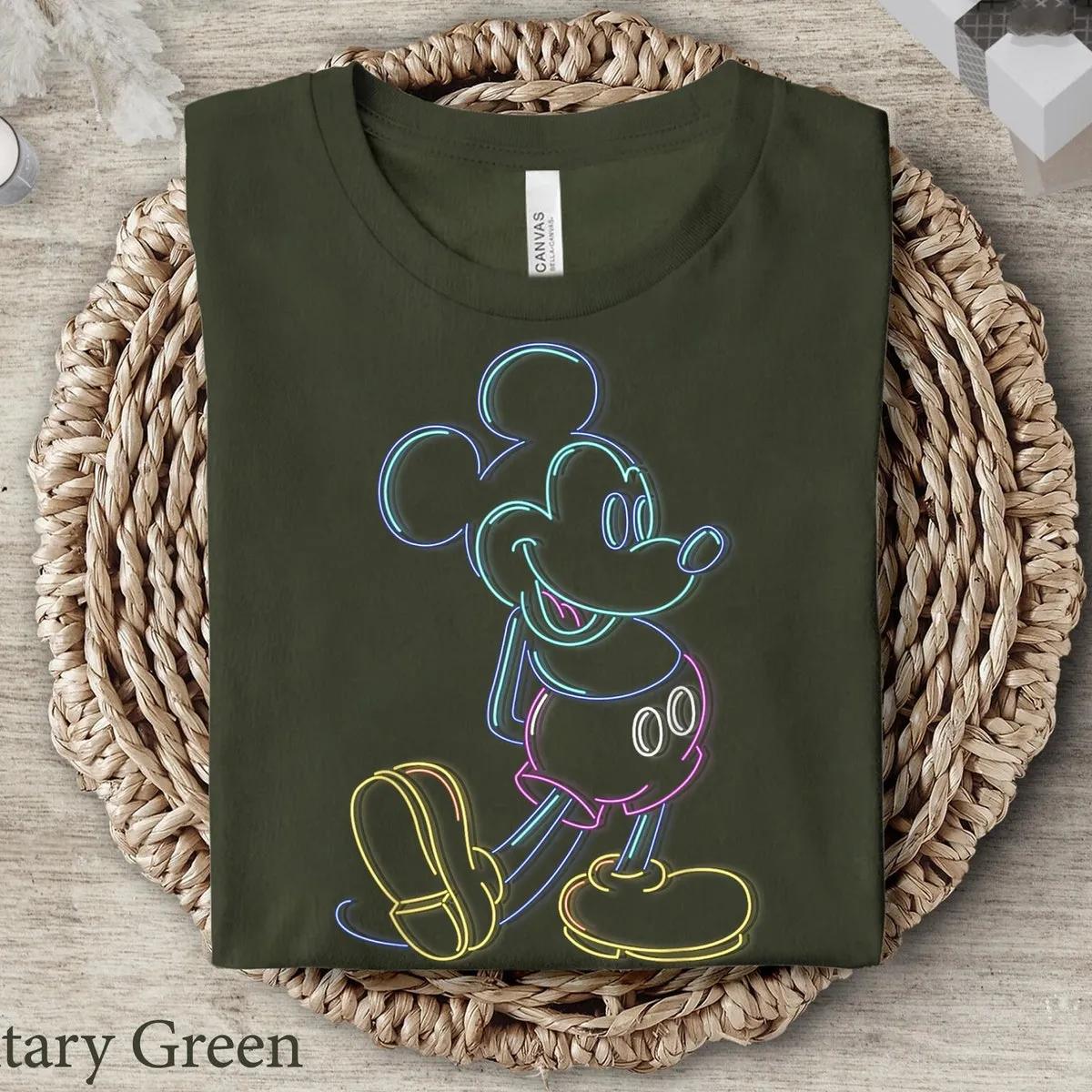 Disney Mickey Mouse Neon Line Shirt 5 3