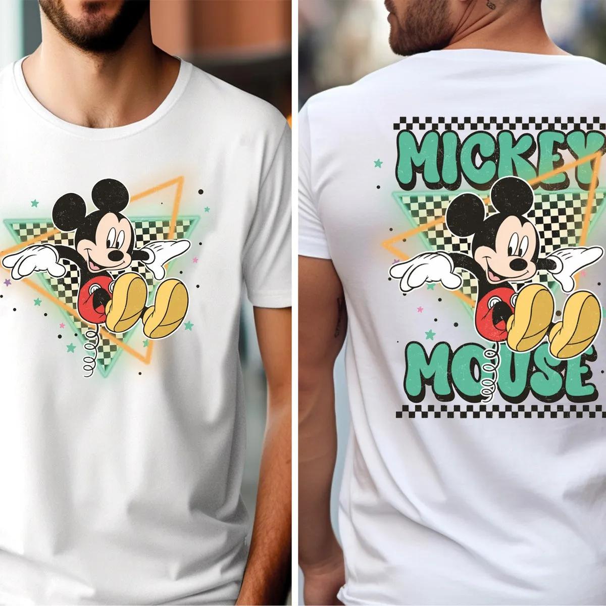 Disney Mickey Mouse Shirt Checkered Mickey Vacation Tee 1 3