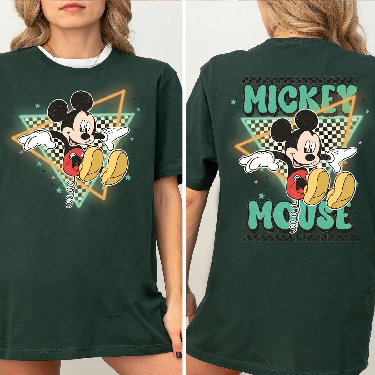 Disney Mickey Mouse Shirt Checkered Mickey Vacation Tee 3 3