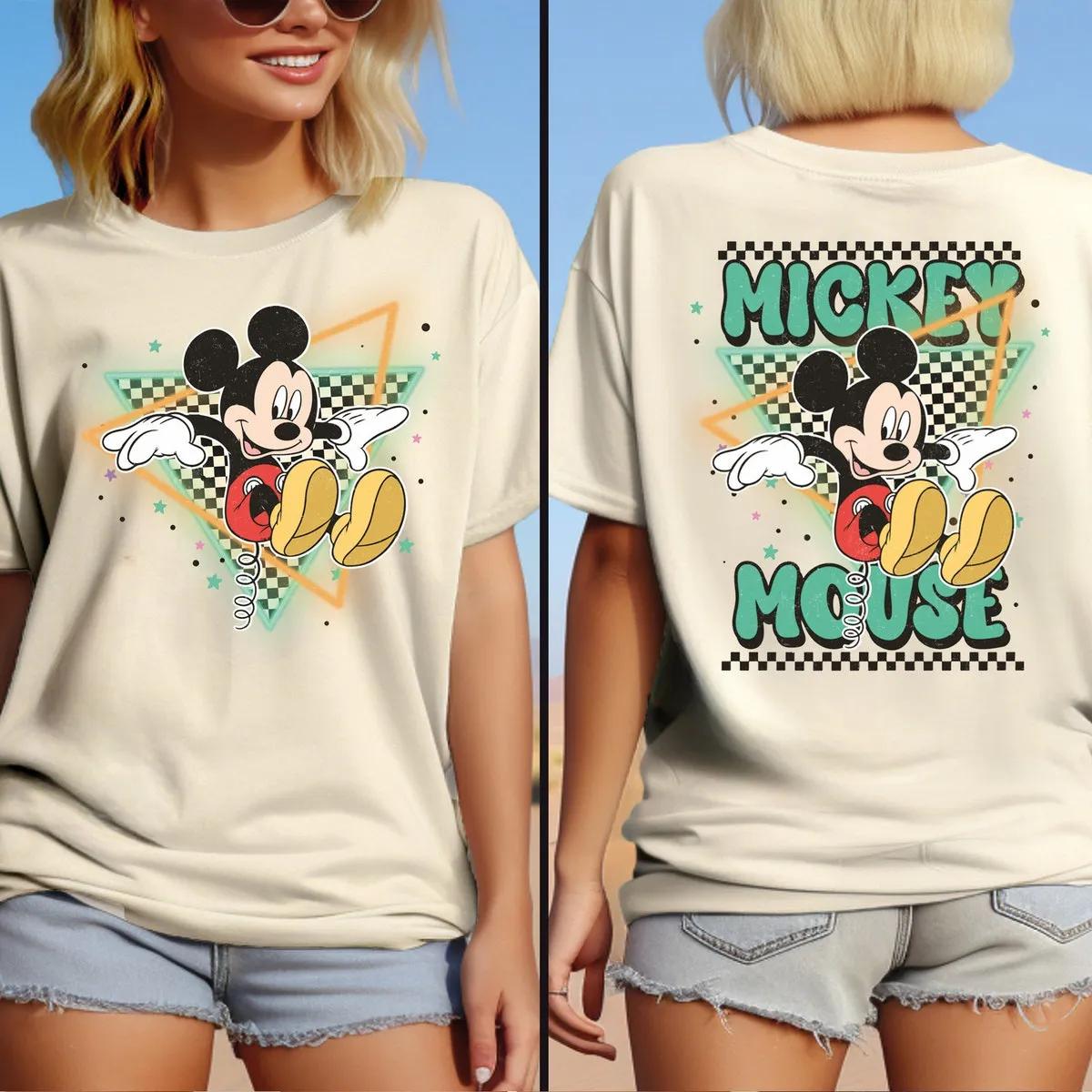 Disney Mickey Mouse Shirt Checkered Mickey Vacation Tee 4 3