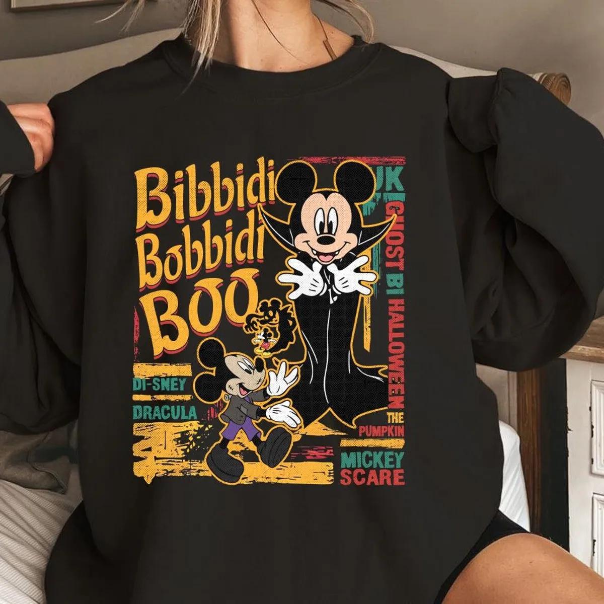 Disney Mickey Pumpkin Bibbidi Bobbidi Boo Happy Halloween Shirt 1 1