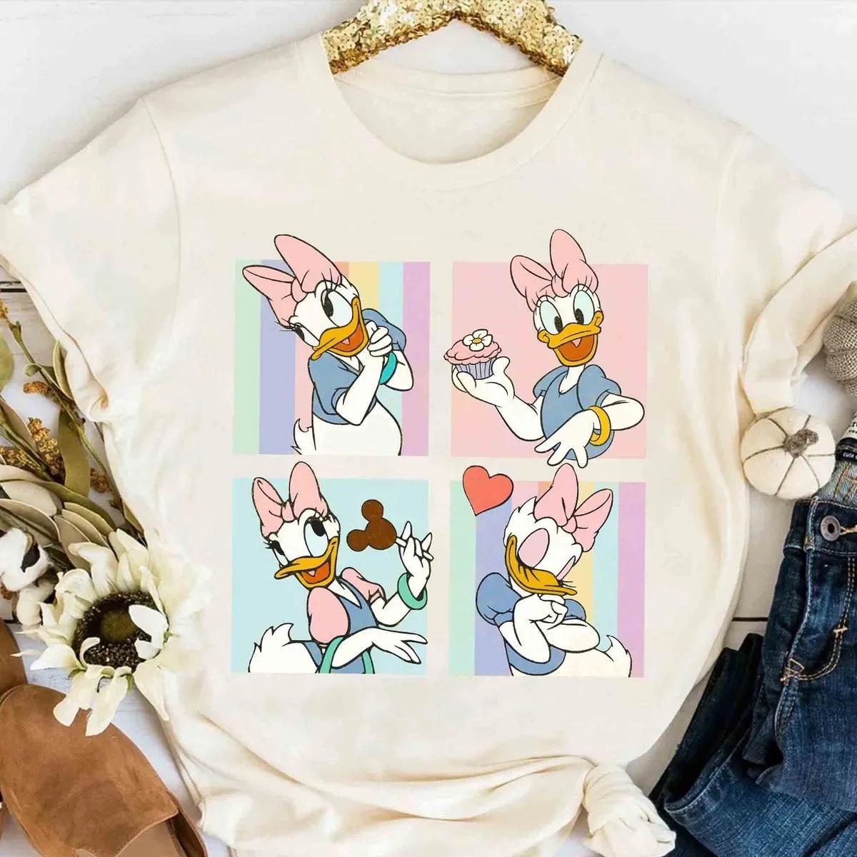 Disney Mickey and Friends Cute Daisy Duck Emotion Shirt 3