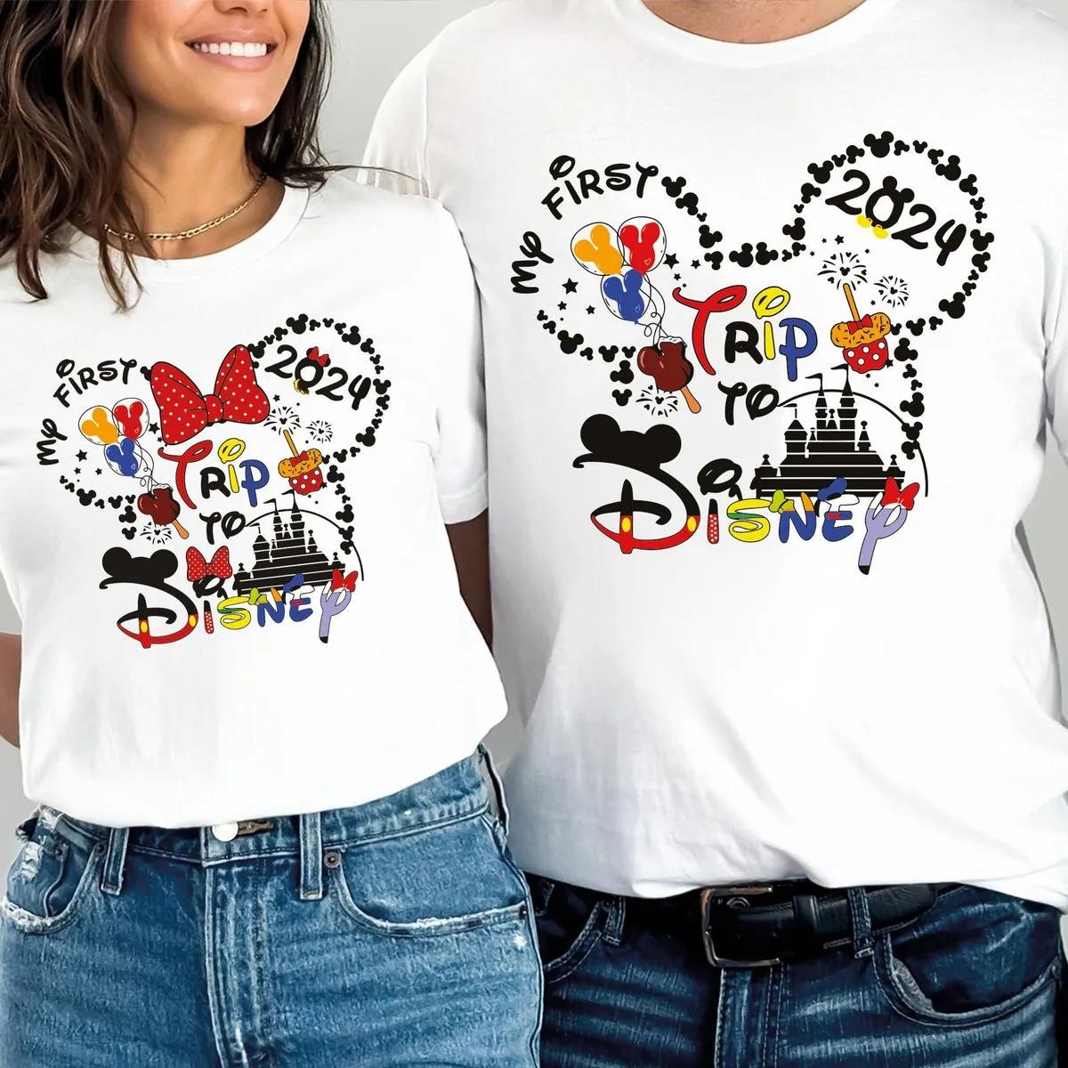 Disney Mickey and Minnie Matching Shirt My First Disney Trip Tee 2 3