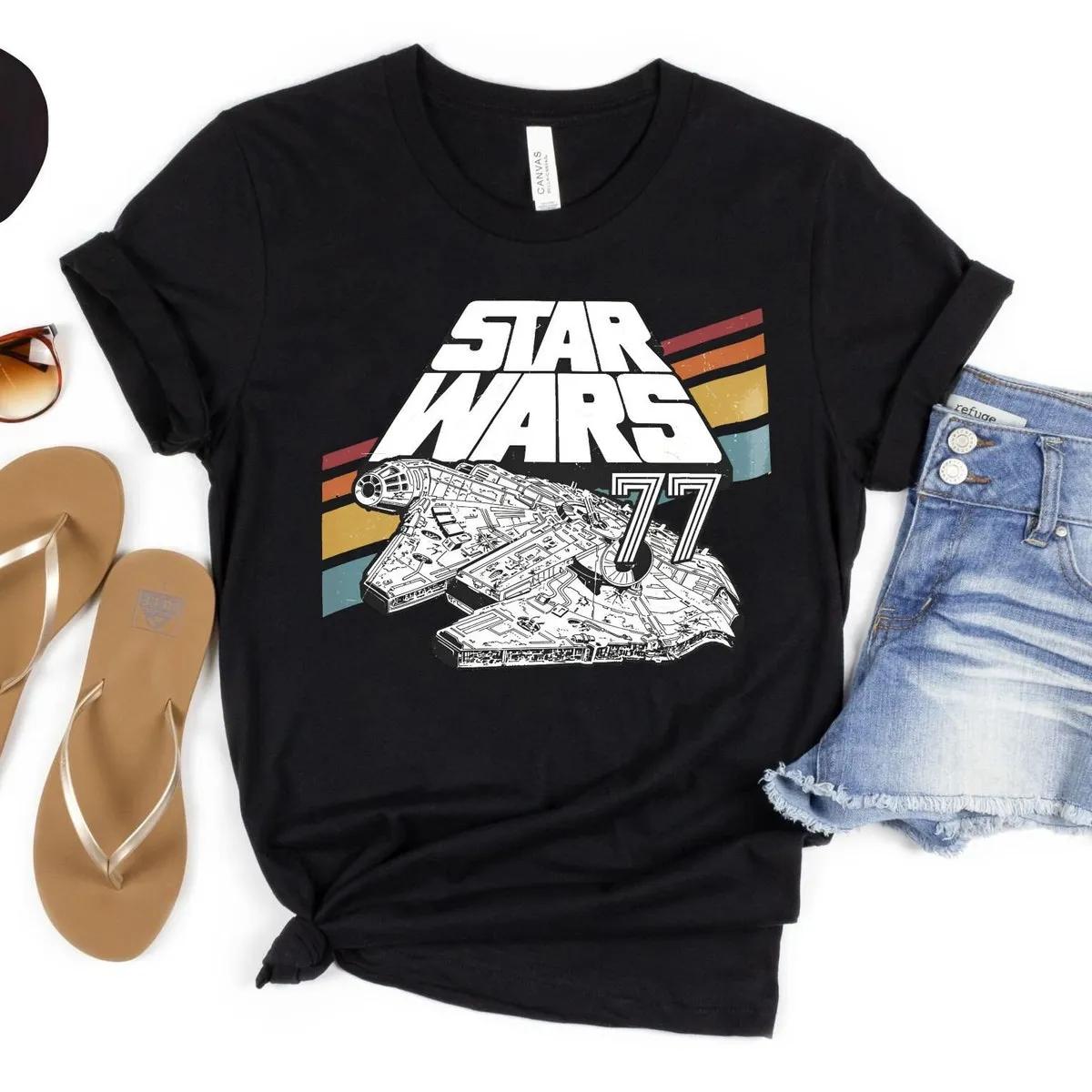 Disney Millennium Falcon Rainbow Star Wars Shirt 1