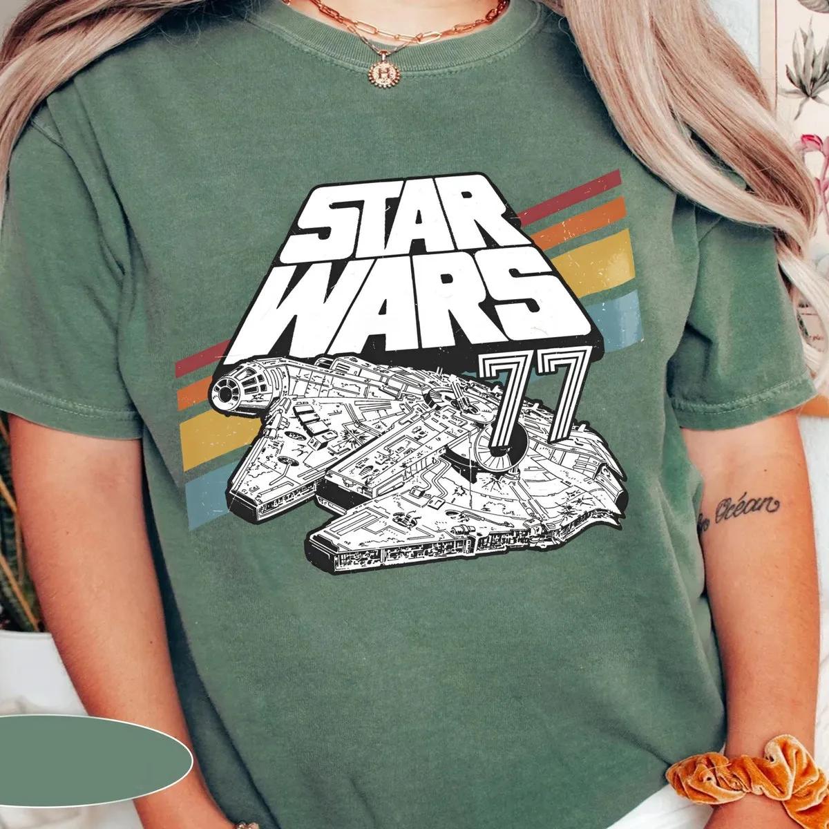 Disney Millennium Falcon Rainbow Star Wars Shirt 2