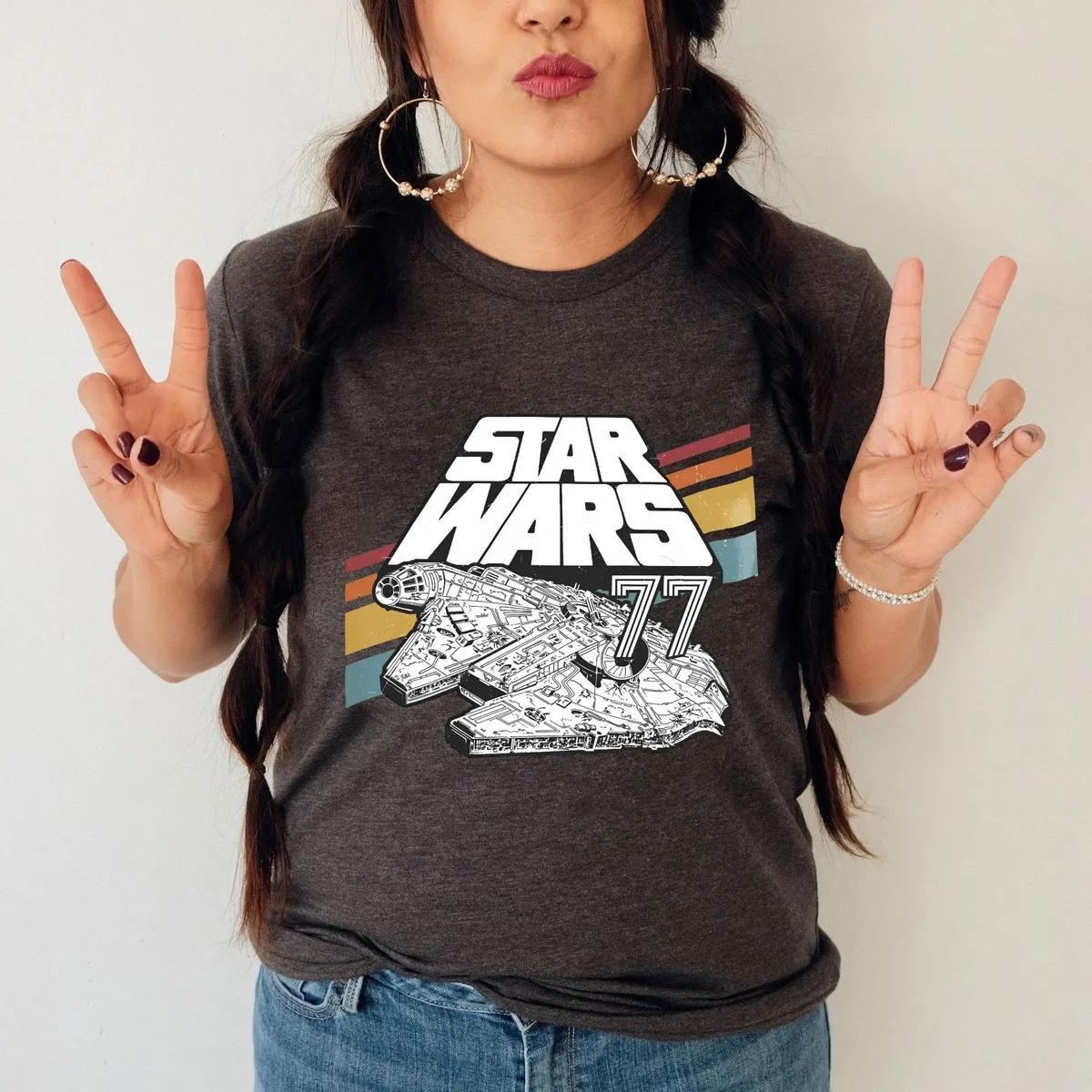 Disney Millennium Falcon Rainbow Star Wars Shirt 3