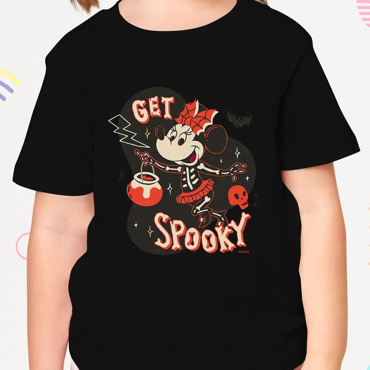 Disney Minnie Mouse Halloween Skeleton Costume Get Spooky Shirt 2 1