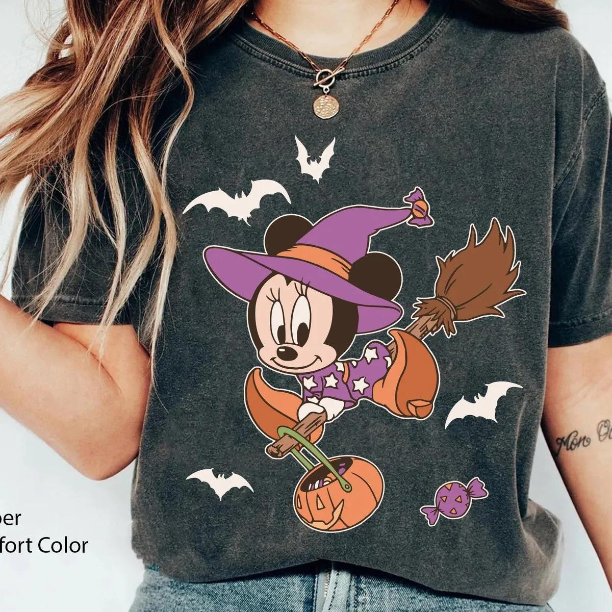 Disney Minnie Mouse Halloween Witch Shirt 1