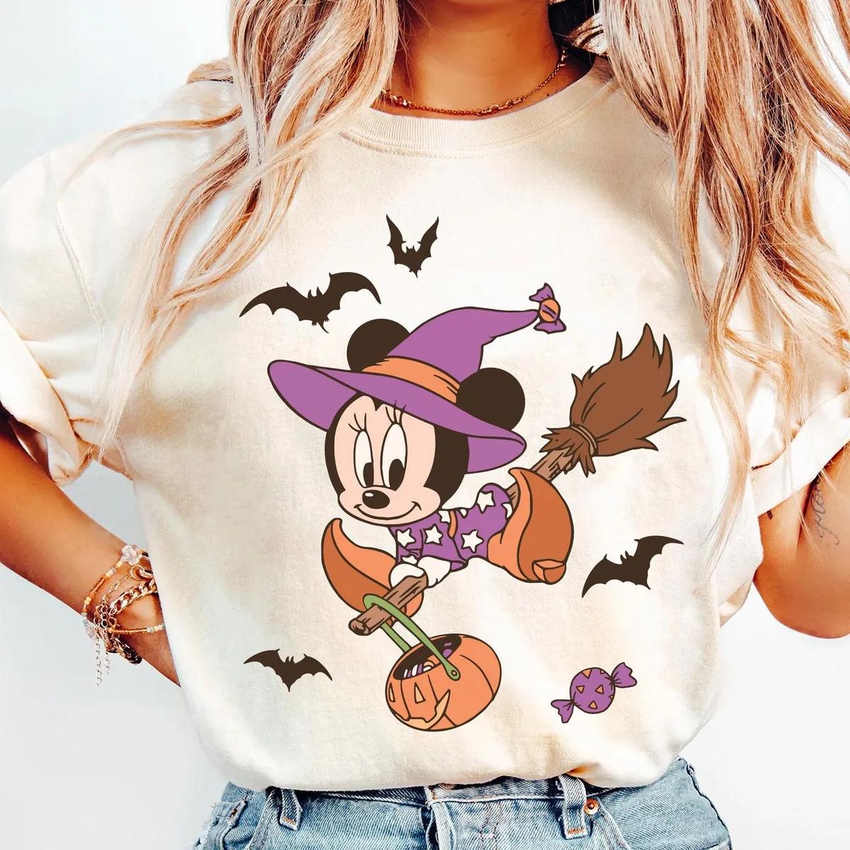 Disney Minnie Mouse Halloween Witch Shirt 3