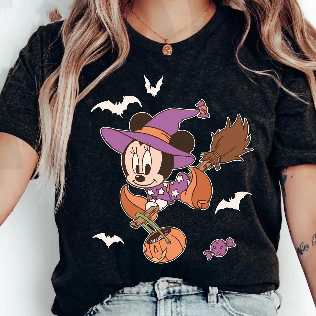 Disney Minnie Mouse Halloween Witch Shirt 4