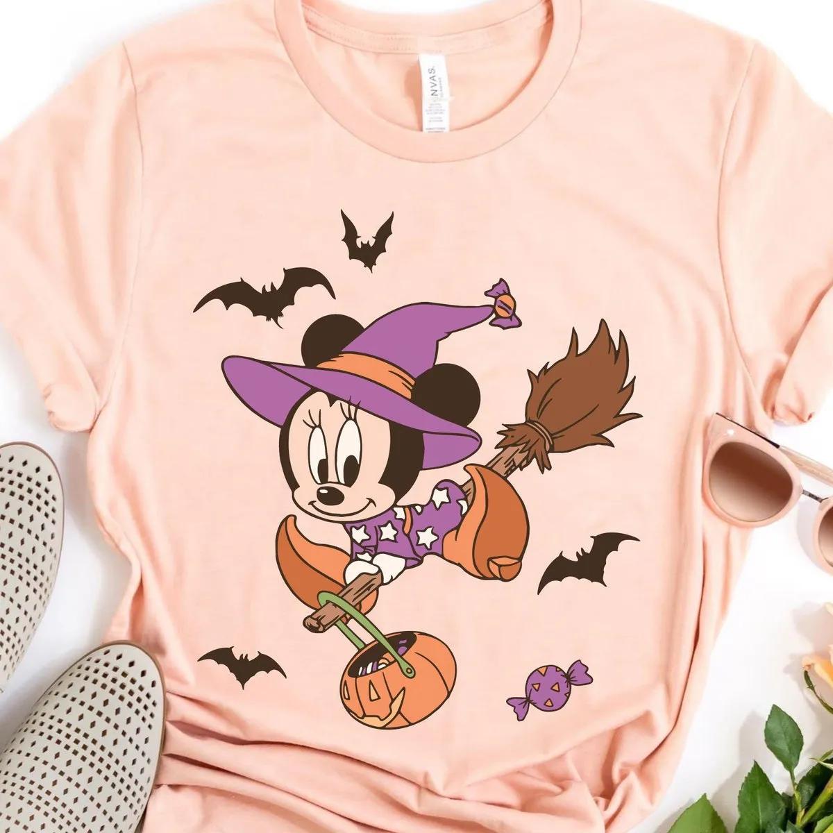 Disney Minnie Mouse Halloween Witch Shirt 5