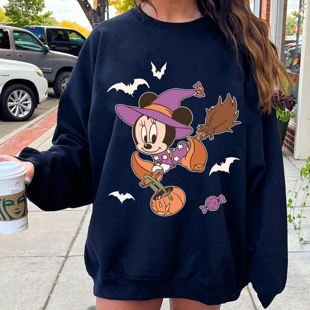 Disney Minnie Mouse Halloween Witch Shirt 6