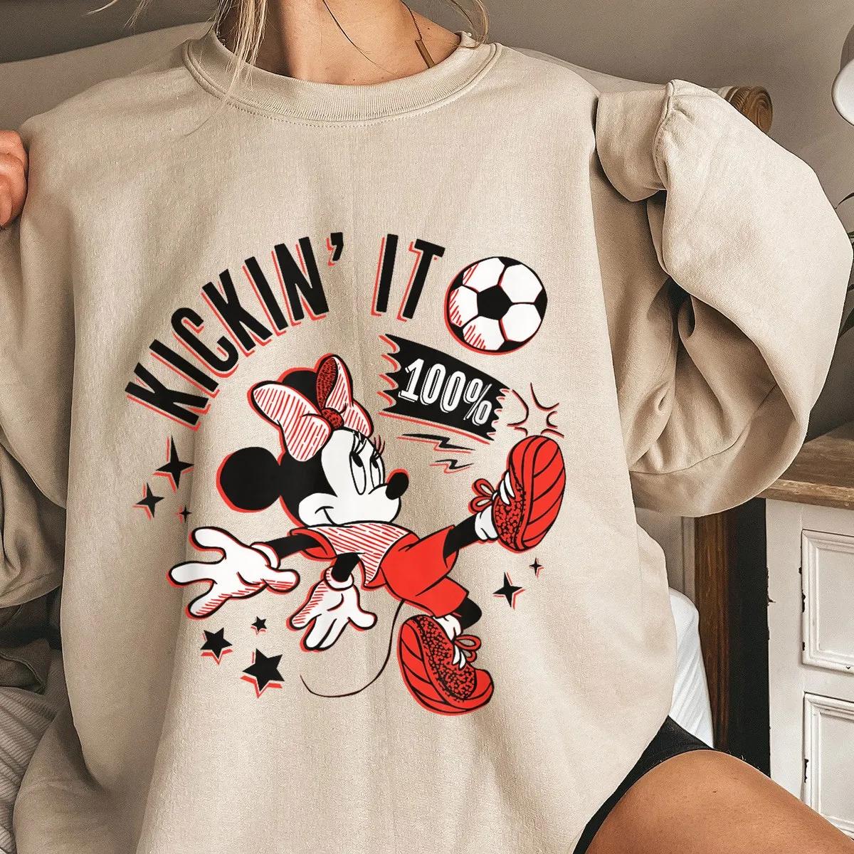 Disney Minnie Mouse Sports Soccer Kickin It 100 Football Shirt 1 1