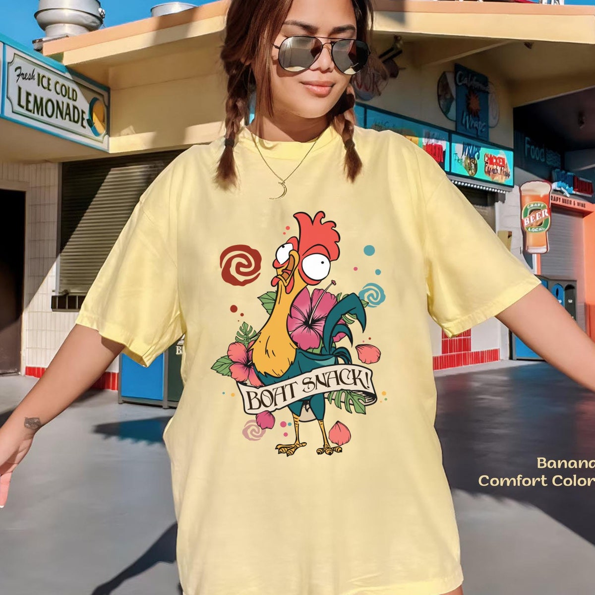 Disney Moana Hei Hei Chicken Scream Boat Snack Shirt 4